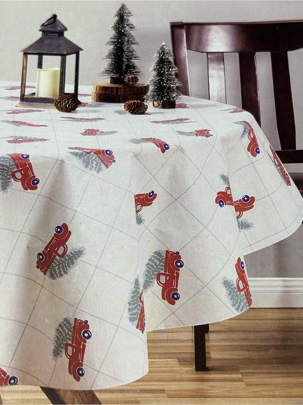 Holiday Red Truck Tablecloth